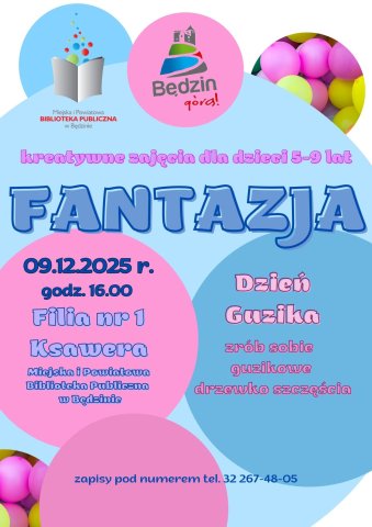 Kreatywne zajęcia dla najmłodszych z cyklu FANTAZJA w Filii nr 1 - Ksawera